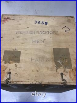 1963 Pair of Royal Worcester Dorothy Doughty Birds, Vermilion Flycatcher, Stands