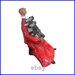 1964 Italian Ceramic Cardinal Bookend Montelupo Figural Sculpture