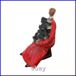1964 Italian Ceramic Cardinal Bookend Montelupo Figural Sculpture