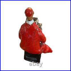 1964 Italian Ceramic Cardinal Bookend Montelupo Figural Sculpture