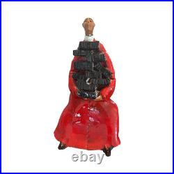 1964 Italian Ceramic Cardinal Bookend Montelupo Figural Sculpture