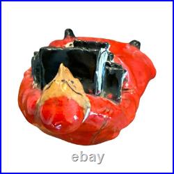 1964 Italian Ceramic Cardinal Bookend Montelupo Figural Sculpture