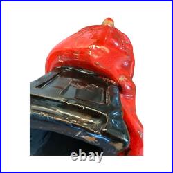 1964 Italian Ceramic Cardinal Bookend Montelupo Figural Sculpture