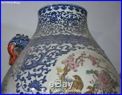 20 Color Porcelain Magpie Bird Peony Flower Tree Vase Bottle Flask Pot Kettle