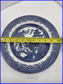 20 Pcs, Set for 4, Churchill Blue Willow Dinnerware Staffordshire England Mint