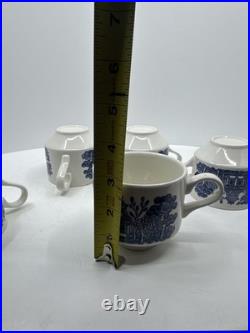 20 Pcs, Set for 4, Churchill Blue Willow Dinnerware Staffordshire England Mint