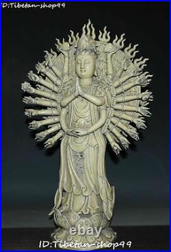20 Rare Dehua Porcelain 1000 Arms Kwan-yin Guanyin Guan Quan Yin Goddess Statue