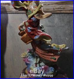 20 Unique Color Porcelain Beauty Belle Woman Fairy Flower Basket Bird Statue