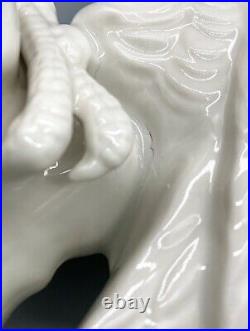 20th Century Blanc De Chine Style White Porcelain Parrot