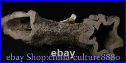 21.6 Old China Shiwan Porcelain Dynasty Palace People Person Crane Bird Statue