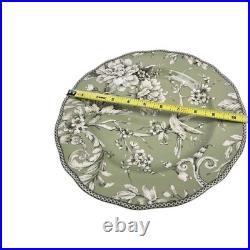 222 Fifth Adelaide Sage Green 10.75 & 8.5 Dinner Plate Set of 8 NEW Free Ship