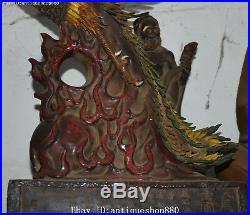25 Old Wucai Porcelain Auspicious Phoenix Phenix Fenghuang Bird Animal Statue