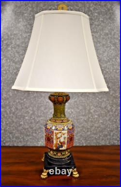 27 Chinese Porcelain Jingdezhen Vase Lamp Bird & Flower / Dbl Happiness Lamp