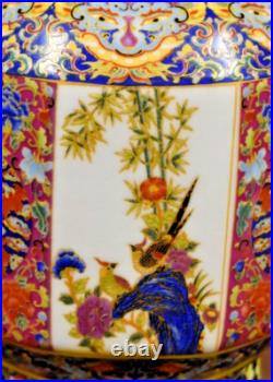 27 Chinese Porcelain Jingdezhen Vase Lamp Bird & Flower / Dbl Happiness Lamp