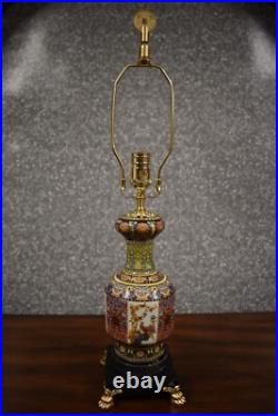 27 Chinese Porcelain Jingdezhen Vase Lamp Bird & Flower / Dbl Happiness Lamp