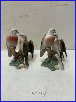 2 Vintage Beswick Turtle Doves Figurines No 1022 Arthur Gredington 1948-1954