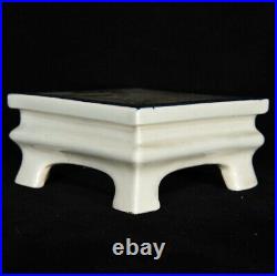 3.7Republic China dynasty Porcelain famille rose flower bird Square Seat Statue