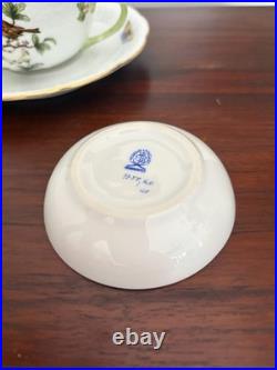 4 Pieces Herend serveware-cup & saucer, bowl, signed saucer -Rothschild & Fruit