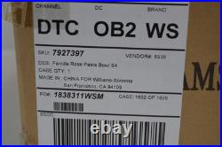 4 Williams Sonoma Famille Rose Pasta Bowl NIB New Butterflies Birds Serving