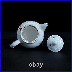5.5 china qing dynasty yongzheng mark porcelain colour enamels flower bird pot