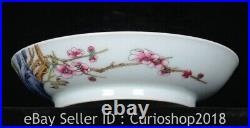 6.2 Kangxi Marked Enamel Colour Porcelain Bird Flower Pattern Plate Tray Dish