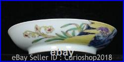 6.2 Kangxi Marked Enamel Colour Porcelain Bird Flower Pattern Plate Tray Dish