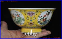 6.4Marked Chinese dynasty Wucai porcelain flower bird statue Tea cup Bowl Bowls