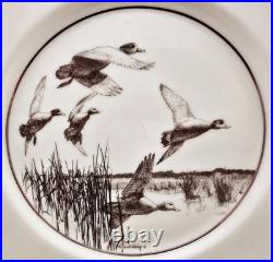 6 Lenox Richard Bishop Wild Game Bird Dinner Plate Set Waterfowl Etching 1930s