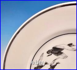 6 Lenox Richard Bishop Wild Game Bird Dinner Plate Set Waterfowl Etching 1930s