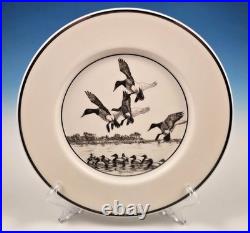 6 Lenox Richard Bishop Wild Game Bird Dinner Plate Set Waterfowl Etching 1930s