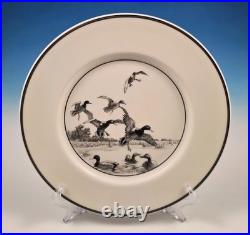 6 Lenox Richard Bishop Wild Game Bird Dinner Plate Set Waterfowl Etching 1930s