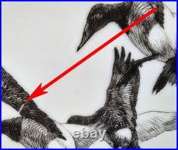 6 Lenox Richard Bishop Wild Game Bird Dinner Plate Set Waterfowl Etching 1930s