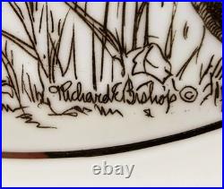 6 Lenox Richard Bishop Wild Game Bird Dinner Plate Turkey Grouse Quail Etchings