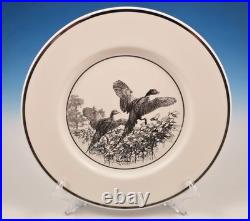 6 Lenox Richard Bishop Wild Game Bird Dinner Plate Turkey Grouse Quail Etchings