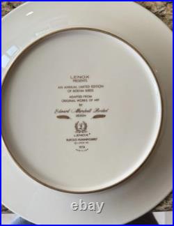 6 Lenox vintage collector annual limited edition Edward Boehm plates