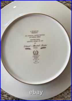 6 Lenox vintage collector annual limited edition Edward Boehm plates