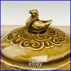 6 Rare Old Chinese Ding Kiln Porcelain Song Dynasty Palace Bird Lid Tank Jar