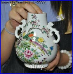 6 old China wucai porcelain Word bird Zun Cup Bottle Pot Vase Jar Statue statue