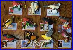 70 DIFFERENT BIRDS CHRISTMAS ORNAMENTS SETS by The DANBURY MINT withBOXES EUC WOW
