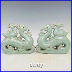 7.2 China ancient Porcelain Song dynasty Ru porcelain a pair bird statue