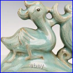 7.2 China ancient Porcelain Song dynasty Ru porcelain a pair bird statue