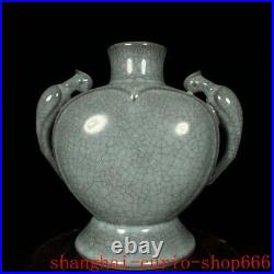 7.6Collect old China Song Dynasty Guan kiln porcelain bird vase bottle statue