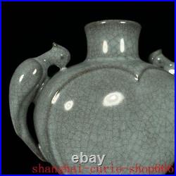 7.6Collect old China Song Dynasty Guan kiln porcelain bird vase bottle statue
