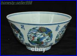 7.8 Beautifully Chinese dynasty wucai porcelain bird Goose statue Tea cup Bowls