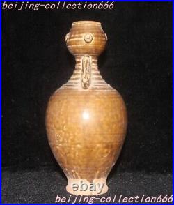 7.8 China Old porcelain lucky Binaural bird Zun Cup Bottle Pot Vase Jar Statue