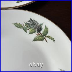 7 Boehm Chickadees and Holly Dinner Plates (2 SETS OF 7 AVAILABLE) RL