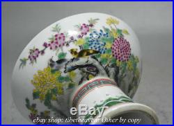7 Marked Old Chinese Wucai Porcelain Dynasty Palace Flower Bird Plate Dish
