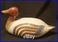 81 DUCK vtg stoneware art pottery mallard decoy figurine statue teka studio bird