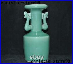 8Chinese China Longquan kiln porcelain bird Zun Cup Bottle Pot Vase Jar Statue