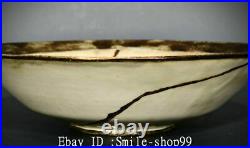 8.2 Old China Ding Kiln Porcelain Gild Peony Flower Pattern Plate Dish Tray